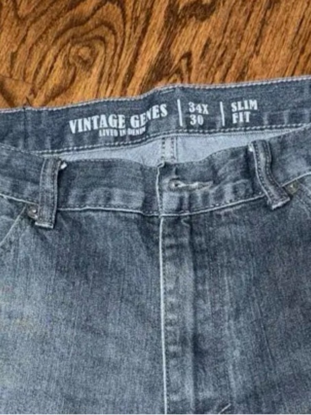 Vintage Genes Slim Fit Men's Jeans - Dark Gray